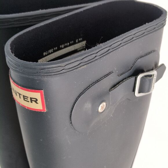 HUNTER Original Kids Matte Navy Blue Rain Muck Tall Boots Boys 4 Girls 5 Classic - Picture 10 of 10